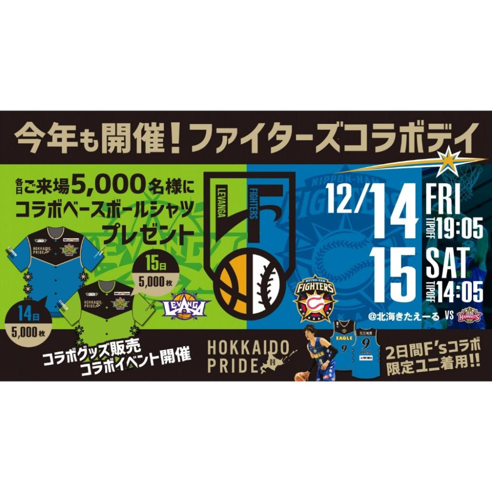 火腿鬥士 2018 日本職籃 LEVANGA北海道隊 聯名 應援球衣(罩衫 職棒 NPB 棒球 B.LEAGUE B聯盟-細節圖2