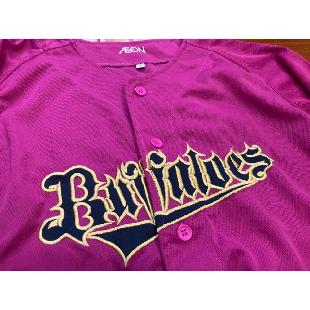 日本職棒 歐力士猛牛 刺繡 2013 大阪夏之陣 桃紅 應援球衣 (罩衫 日職 NPB 棒球 壘球 棒壘 酒紅 電繡)-細節圖5