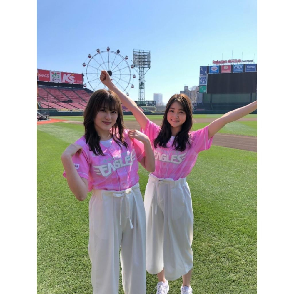 日本職棒 東北樂天金鷲 2019女孩日 應援球衣 女版M 男版S (罩衫 金鶯 日職 NPB 棒球 棒壘 女生 小尺寸)-細節圖2