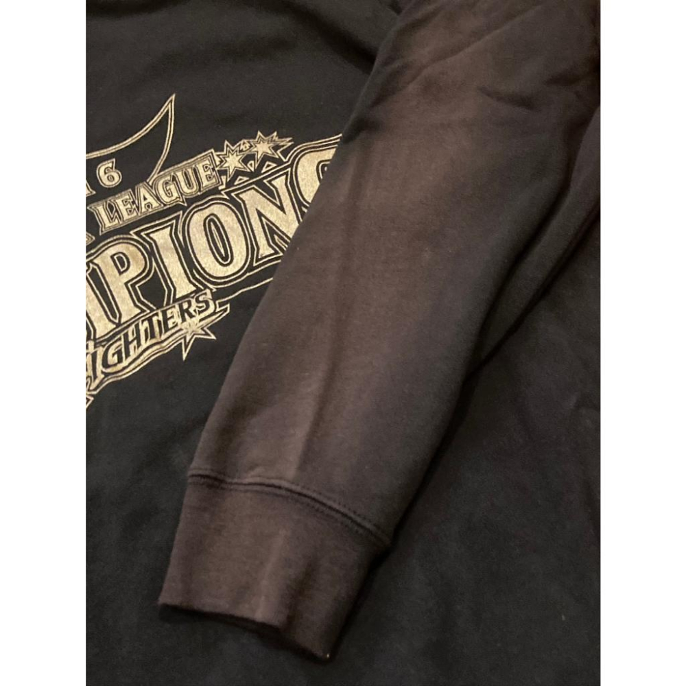 瑕疵 日本職棒 火腿鬥士 2016洋聯優勝 燙金紀念 夾克/外套 L (風衣 NPB 棒球 壘球 棒壘 北海道 冠軍)-細節圖6