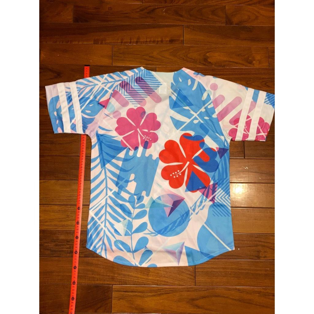 日本職棒 軟銀鷹 2019 宮崎限定 熱帶圖案 應援球衣 M(罩衫 日職 NPB 棒球 棒壘 Majestic 福岡-細節圖6