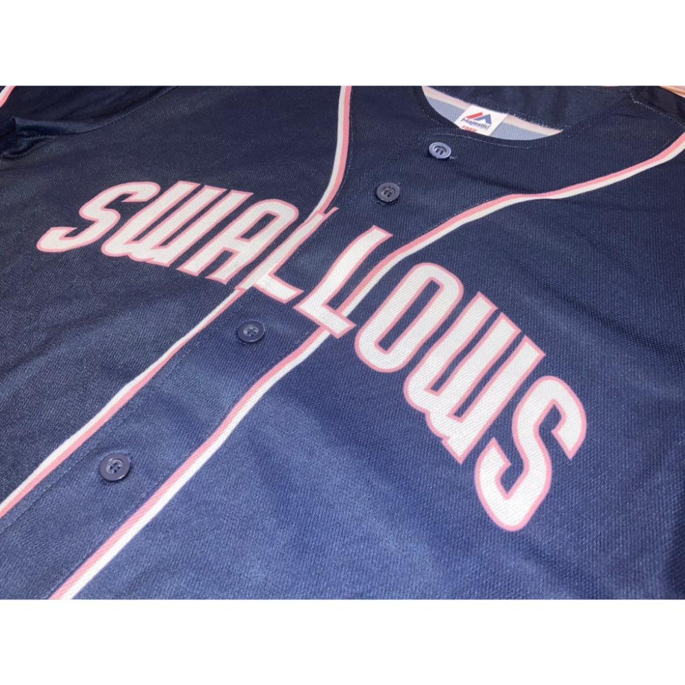 日本職棒 養樂多燕子 2023淑女日 皇家海軍藍 應援球衣 M(罩衫 日職 NPB 東京 棒球 Ladies 女孩 女士-細節圖5