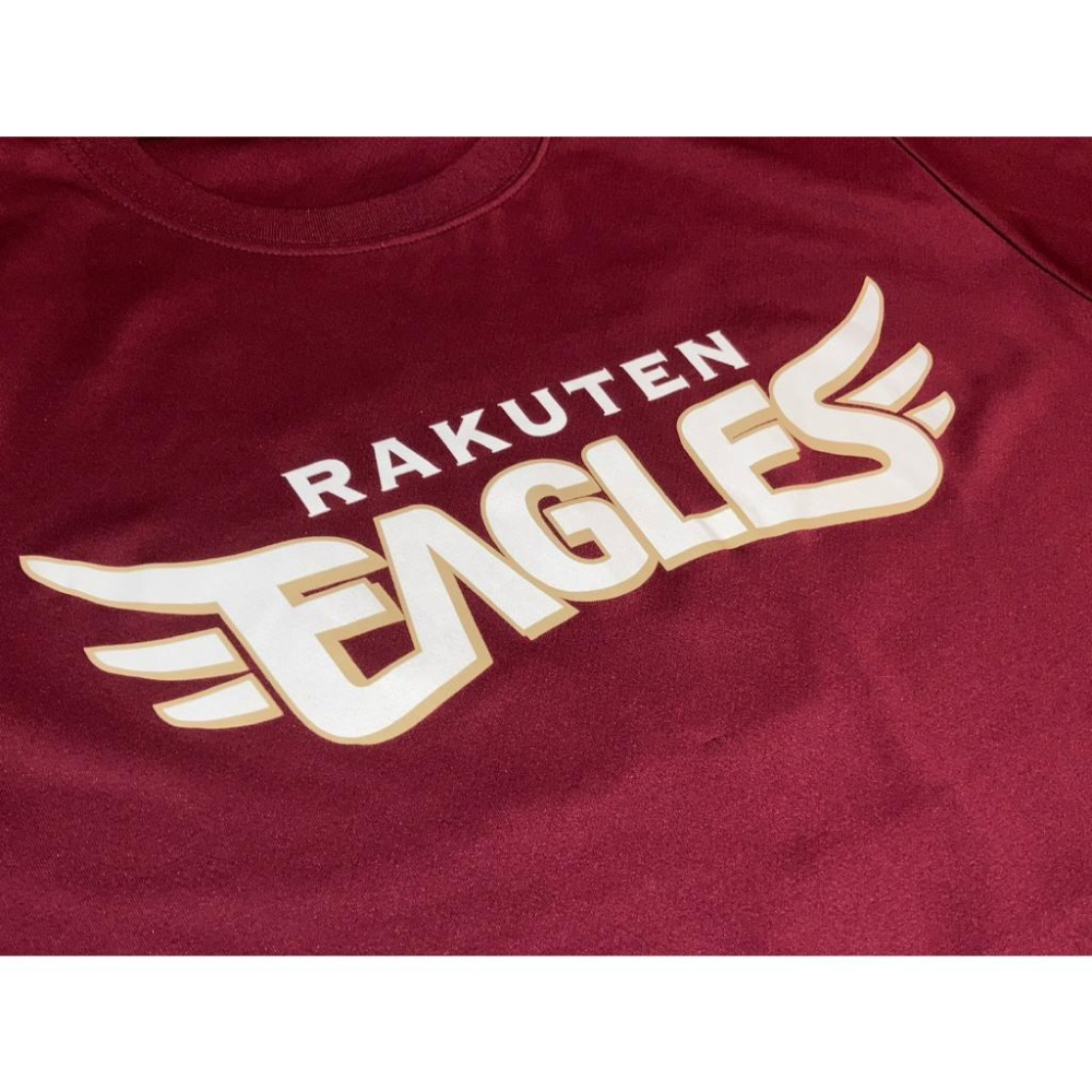 日本職棒 東北樂天金鷲 酒紅 排汗練習衣 M (棒壘 NPB 棒球 球衣 短T 上衣)-細節圖2