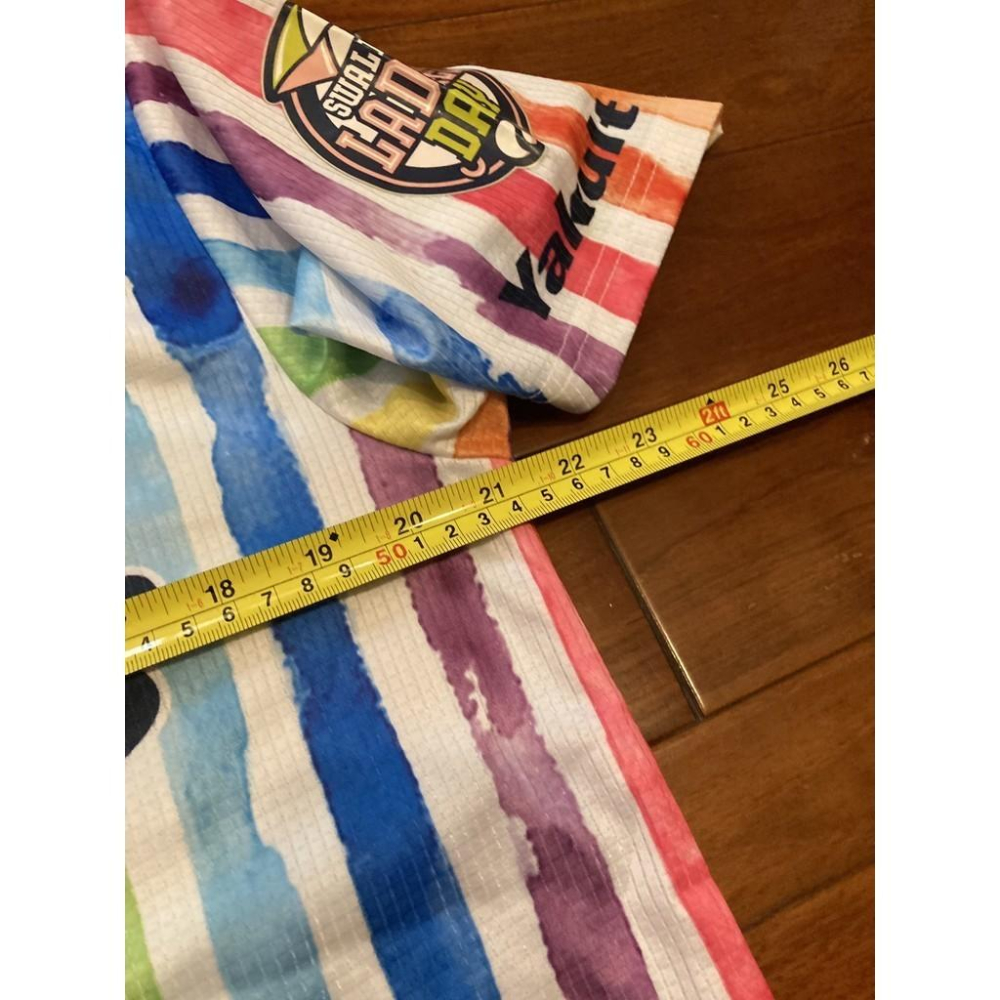 日本職棒 養樂多燕子 2021淑女日 彩虹 條紋 應援球衣 L(罩衫 球迷 NPB 東京 棒球 Ladies 女孩)-細節圖7