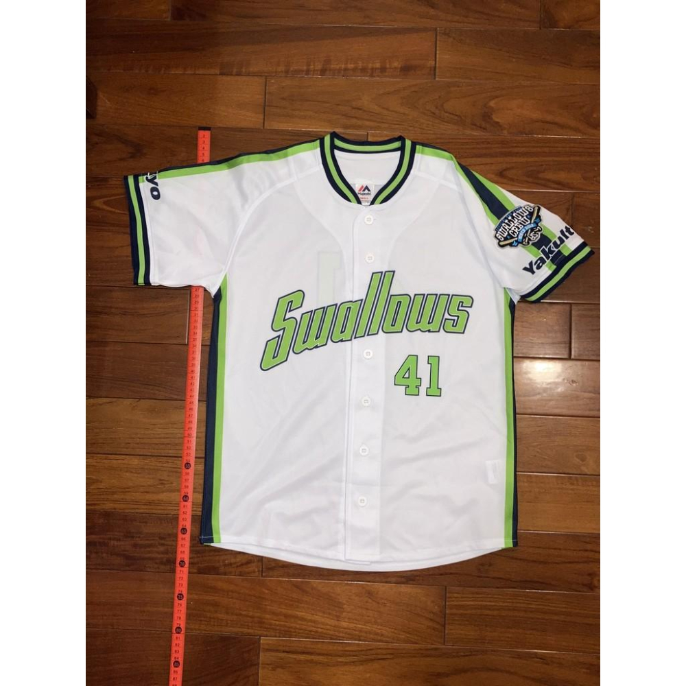小尺寸S 養樂多燕子 #41 雄平 2019 CREW 會員限定 應援球衣 (罩衫 職棒 日本 NPB 棒球 棒壘)-細節圖2