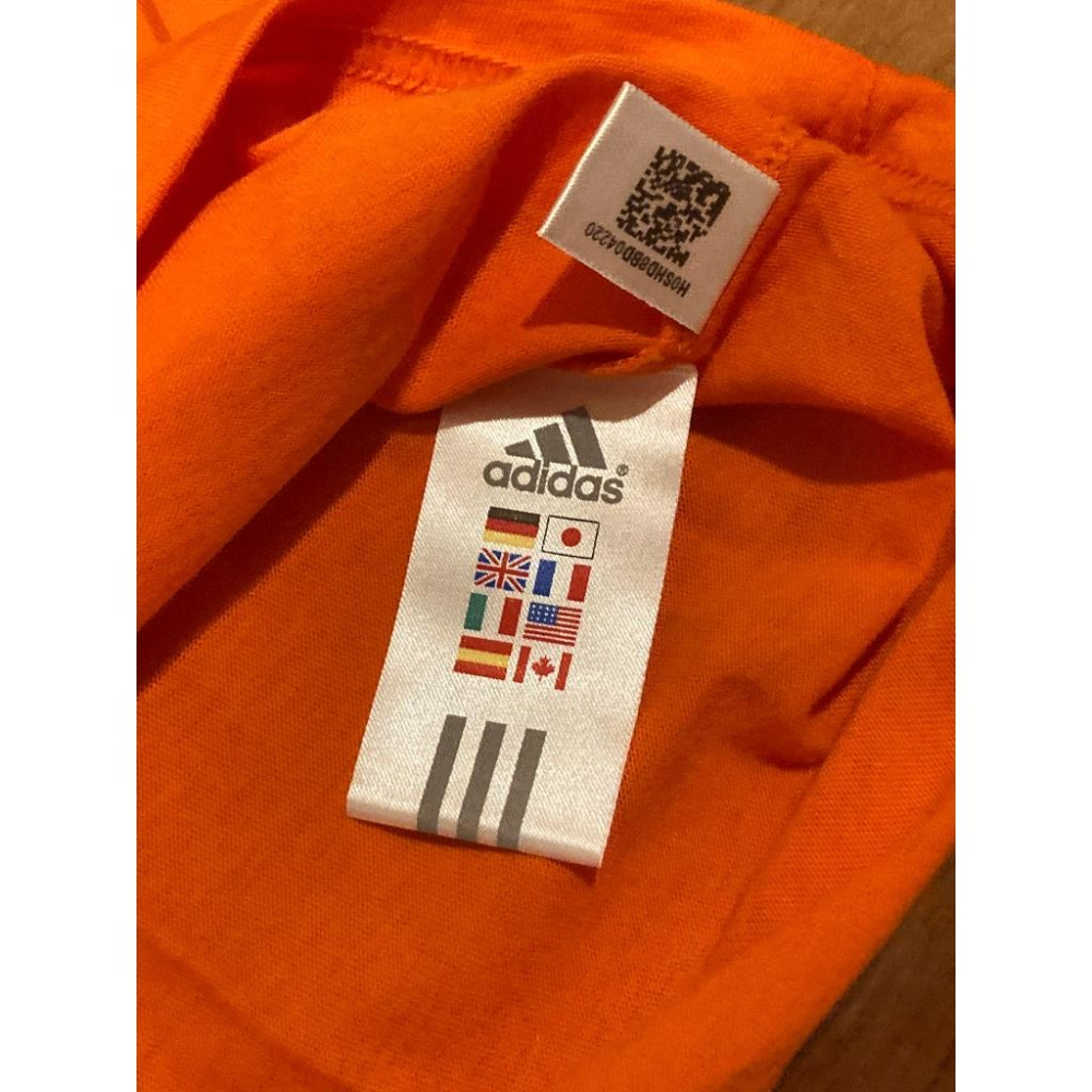 全新 adidas 日本職棒 讀賣巨人 橘色 薄棉質上衣 L (練習衣 應援 NPB 棒球 棒壘 愛迪達 短T 巨人-細節圖4