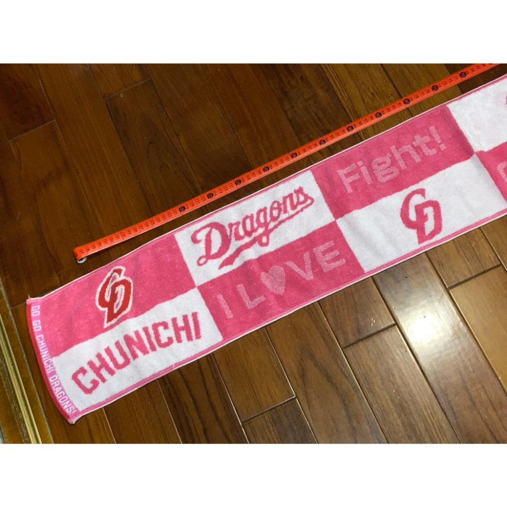 日本製 日本職棒 中日龍 粉紅 運動毛巾 (NPB 棒球 應援 圍巾 女孩 粉色)-細節圖2
