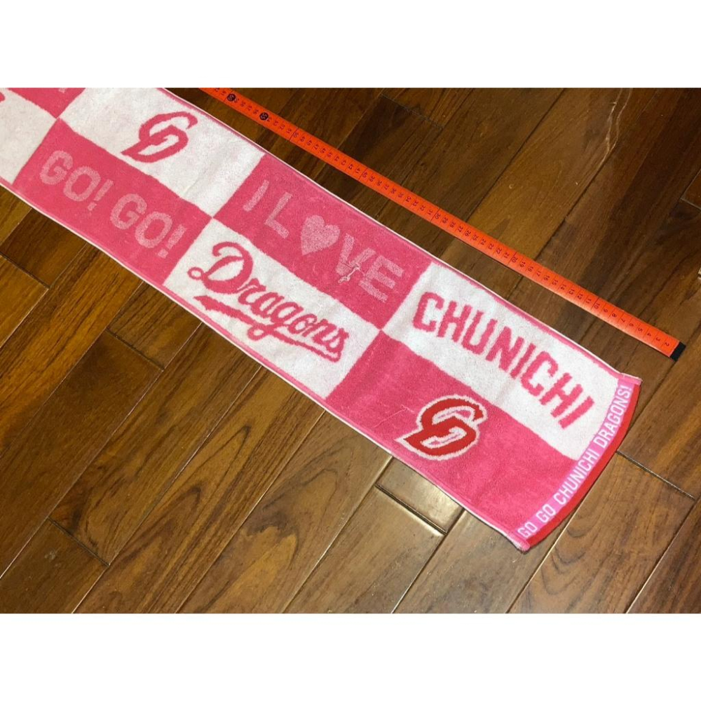 日本製 日本職棒 中日龍 粉紅 運動毛巾 (NPB 棒球 應援 圍巾 女孩 粉色)-細節圖3