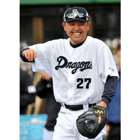 日本製 日本職棒 中日龍 電繡 #27谷繁元信 運動毛巾 (日職 NPB 棒球 壘球 棒壘 應援)-細節圖3