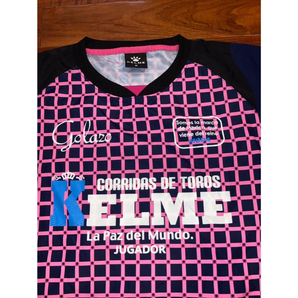 KELME 足球 粉紅網格 長袖風衣/熱身衣 M (運動 棒球 棒壘 排球 羽球 跑步 練習衣 上衣 桃紅 夾克 外套)-細節圖2