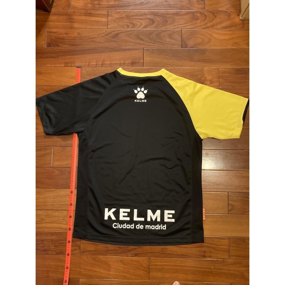 KELME 黃黑藍 拼接 排汗上衣/練習衣 XL (運動 短袖 短T 西班牙 卡爾美 足球 棒壘 棒球 網球 羽球)-細節圖3
