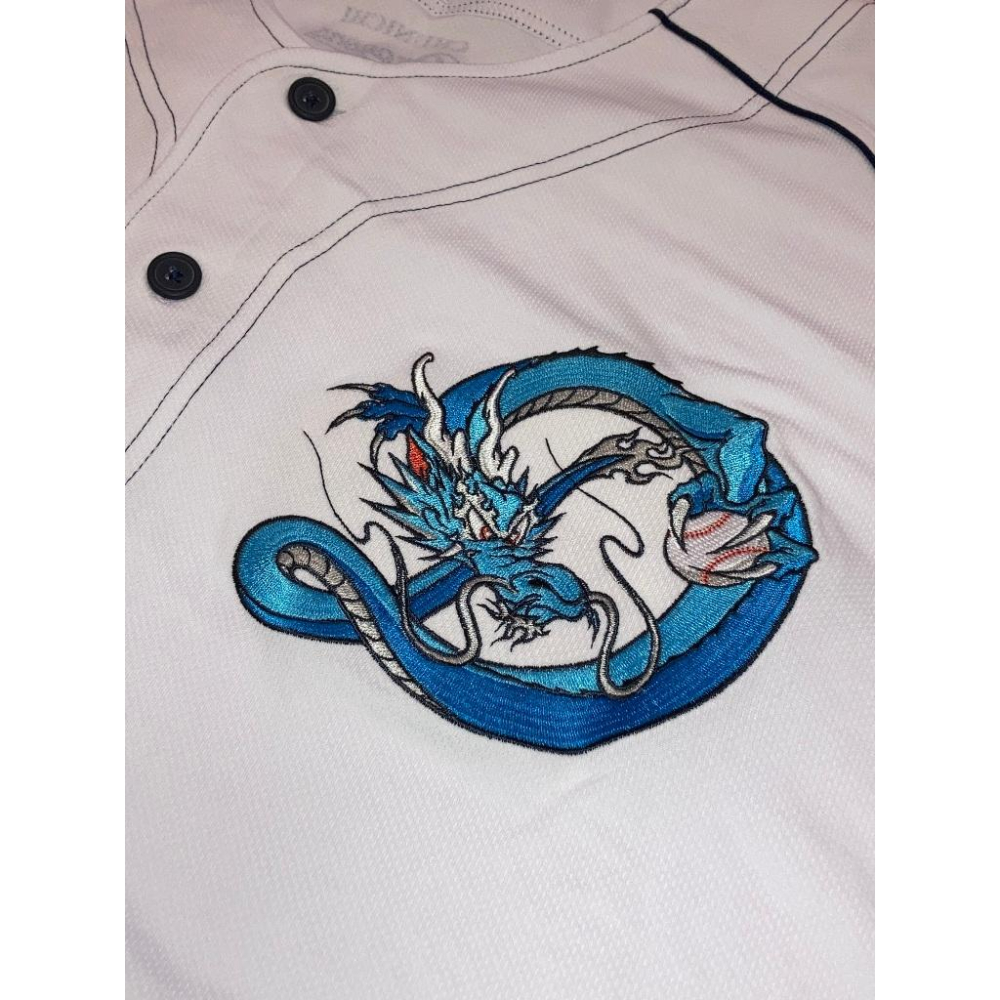 日本職棒 中日龍 2013 會員限定 刺繡 龍 動畫風格 應援球衣 S、L(罩衫 日職 NPB 棒球 棒壘 電繡 昇龍)-細節圖2