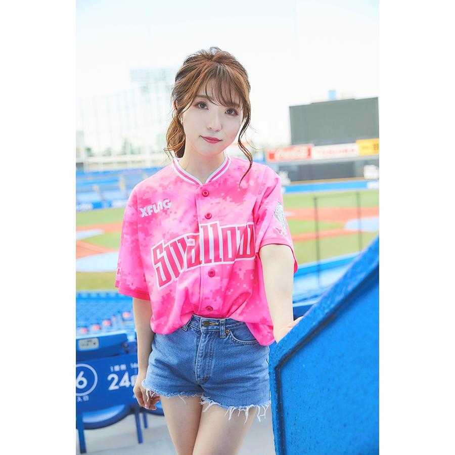 日本職棒 養樂多燕子 2020淑女日 粉紅 應援球衣 (罩衫 球迷 日職 NPB 東京 棒球 Ladies day)-細節圖3