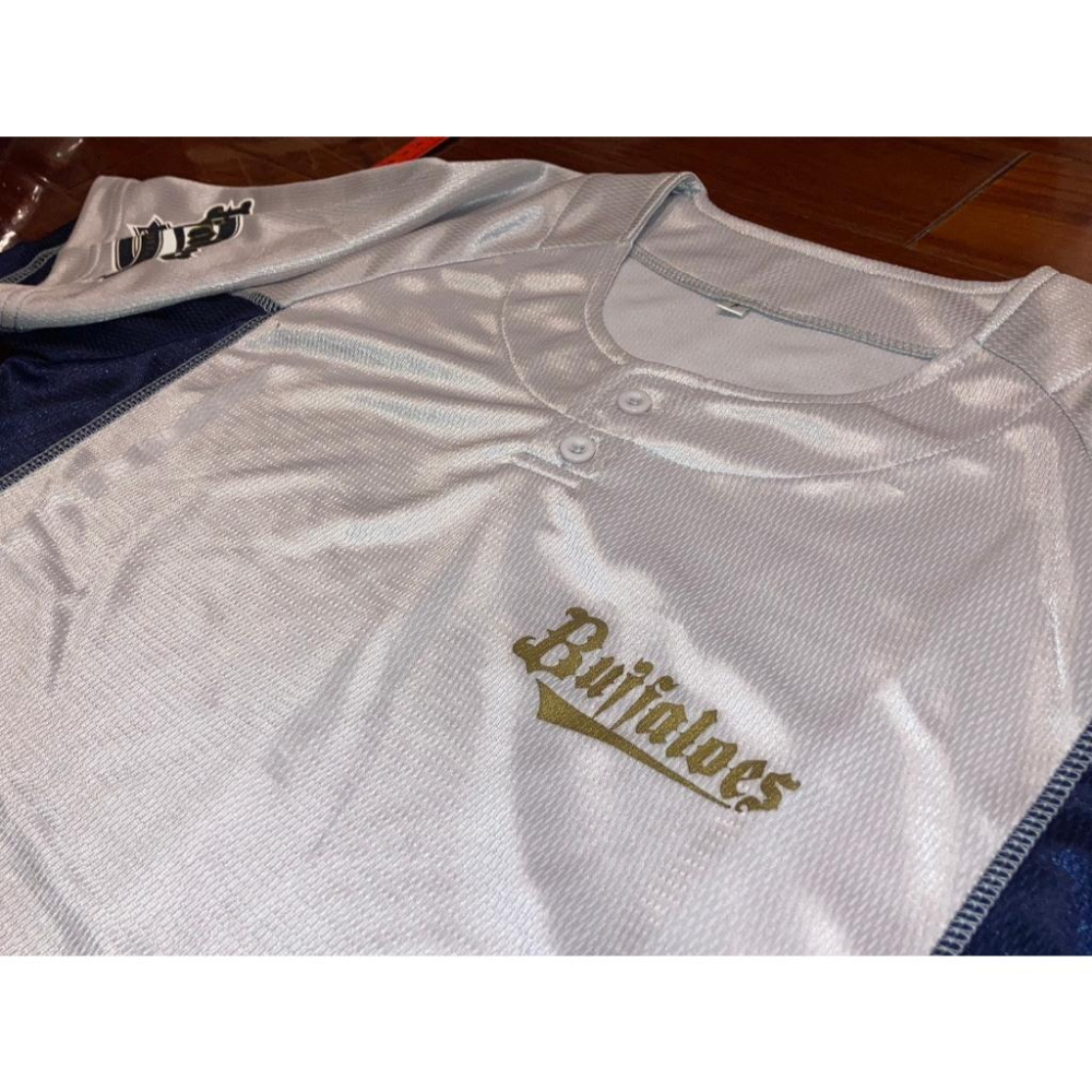 日本職棒 歐力士猛牛 會員限定 銀灰色 排汗練習衣 L (球衣 NPB 棒球 壘球 棒壘 運動 短T 上衣)-細節圖2