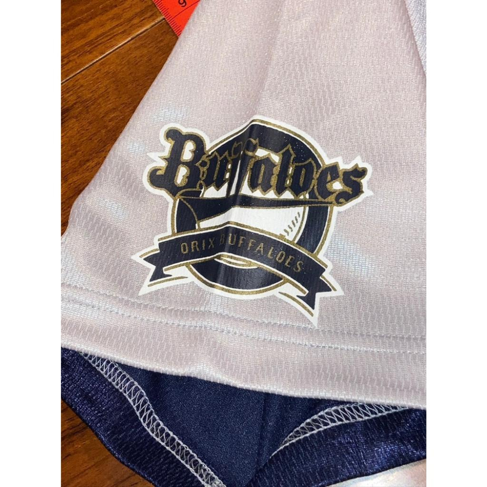 日本職棒 歐力士猛牛 會員限定 銀灰色 排汗練習衣 L (球衣 NPB 棒球 壘球 棒壘 運動 短T 上衣)-細節圖3