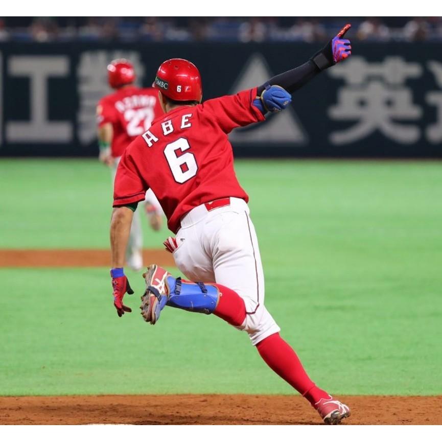 日本職棒 廣島鯉魚 #6安部友裕 親筆簽名 客場 應援球衣 (罩衫 日職 NPB 棒球 棒壘)-細節圖3