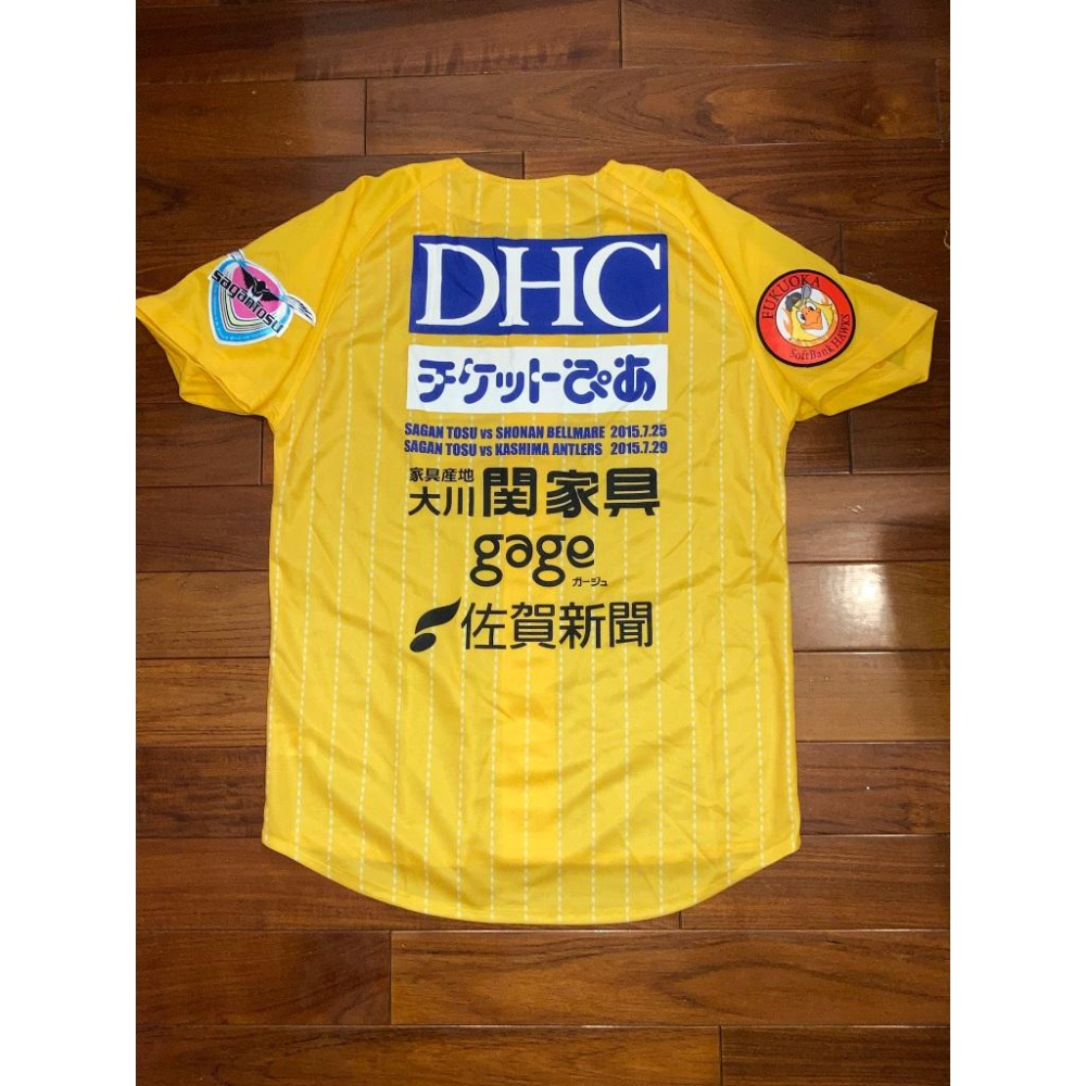 軟銀鷹+日乙足球-鳥栖砂岩 聯名 2015鷹之祭典 應援球衣 (罩衫 日職 NPB 棒球 壘球 棒壘 日本職棒)-細節圖4