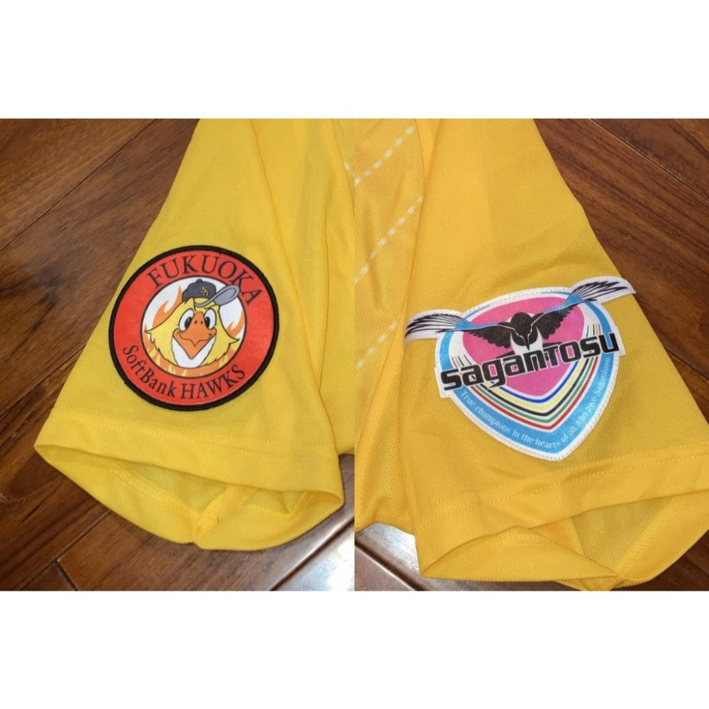 軟銀鷹+日乙足球-鳥栖砂岩 聯名 2015鷹之祭典 應援球衣 (罩衫 日職 NPB 棒球 壘球 棒壘 日本職棒)-細節圖6