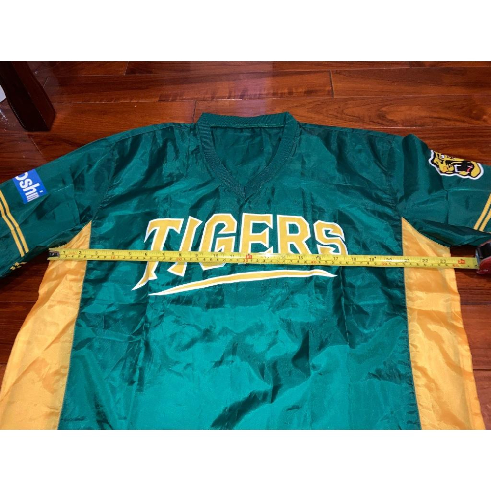 日本職棒 阪神虎 2014 虎之夏 綠色 短袖 單層風衣 (球衣 日職 電繡 NPB 棒球 棒壘 外套 練習衣 運動)-細節圖7