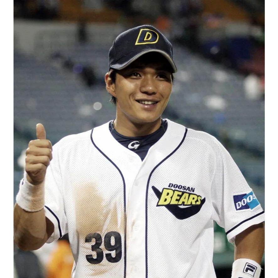 韓國職棒 斗山熊 全電繡 2001冠軍臂章 應援球衣 L (KBO 棒球 刺繡 罩衫 南韓 網格 洞洞 優勝)-細節圖3