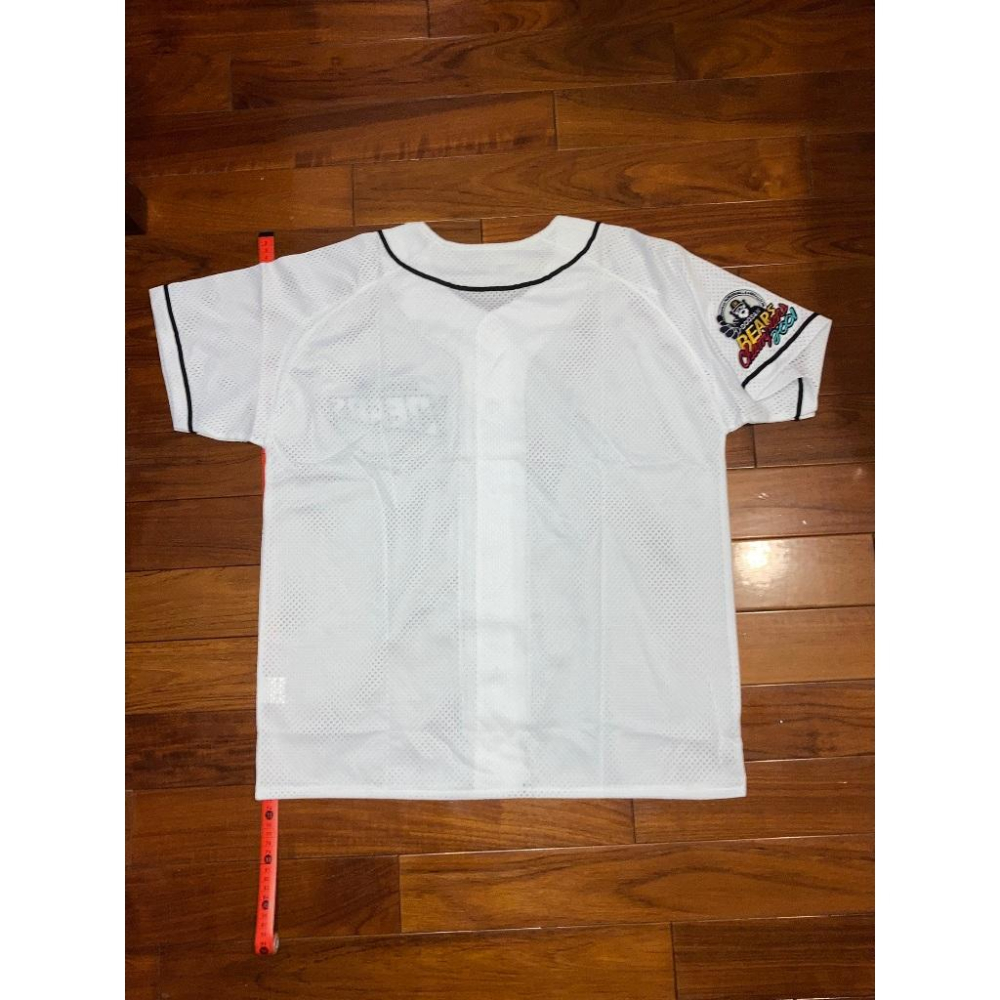 韓國職棒 斗山熊 全電繡 2001冠軍臂章 應援球衣 L (KBO 棒球 刺繡 罩衫 南韓 網格 洞洞 優勝)-細節圖6