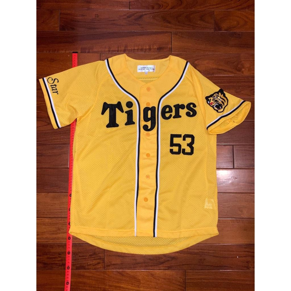 MIZUNO 阪神虎 刺繡 赤星憲廣 漢字 應援球衣 小尺寸S (罩衫 職棒 日職 日本 NPB 棒球 電繡 兄弟 憲広-細節圖2