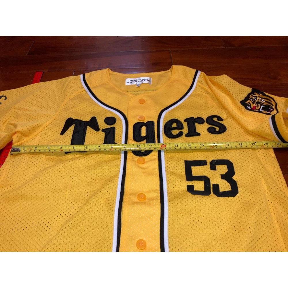 MIZUNO 阪神虎 刺繡 赤星憲廣 漢字 應援球衣 小尺寸S (罩衫 職棒 日職 日本 NPB 棒球 電繡 兄弟 憲広-細節圖8