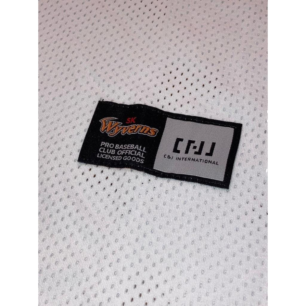 大尺寸 全新 韓國職棒 SK飛龍 主場白 電繡球衣 (罩衫 南韓 KBO 棒球 棒壘 韓職 刺繡 SSG登陸者)-細節圖6