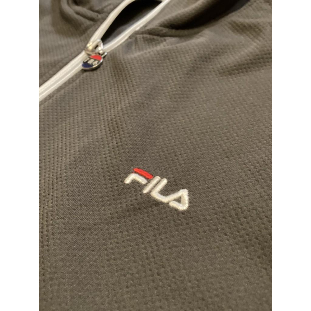 FILA 電繡 針織外套 L (運動 風衣 夾克 防風 防曬 透氣 刺繡)-細節圖2