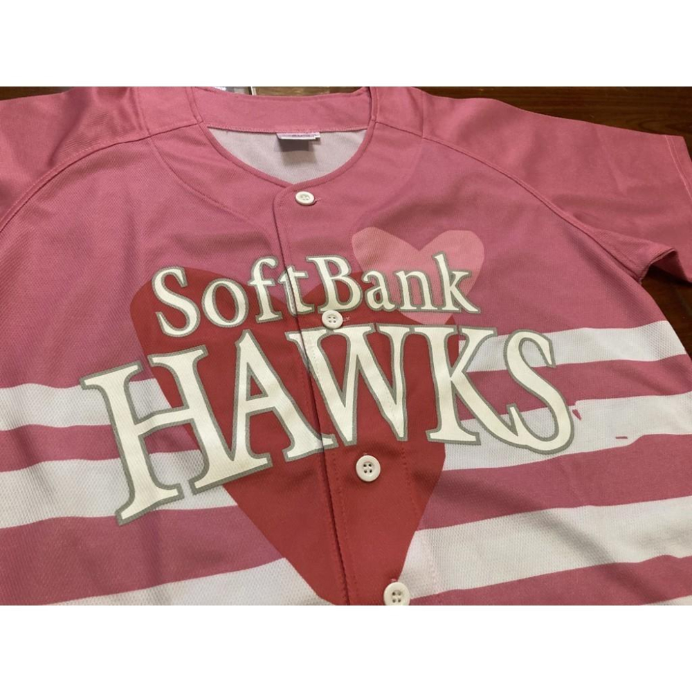 軟銀鷹 2017 女孩球衣(應援 罩衫 職棒 日職 日本 NPB 棒球 棒壘 粉紅 moussy 大童)-細節圖4
