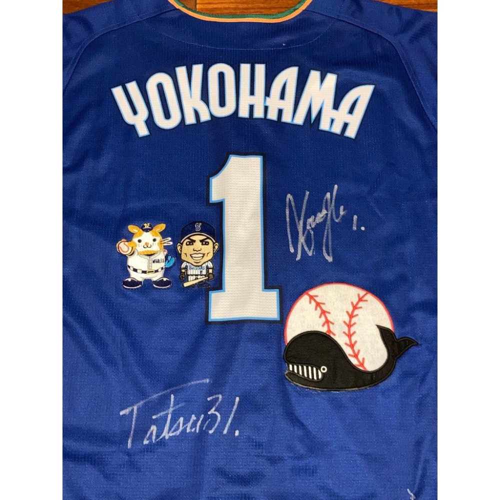 大量簽名! 橫濱DeNA 70週年團慶 特別版 桑原將志 應援球衣 (日本職棒 罩衫 日職 NPB 棒球 灣星 2019-細節圖3