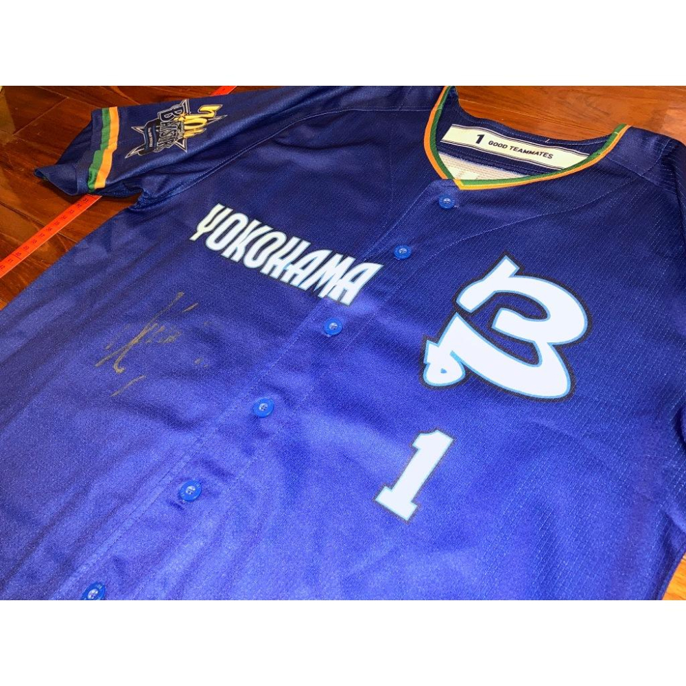 大量簽名! 橫濱DeNA 70週年團慶 特別版 桑原將志 應援球衣 (日本職棒 罩衫 日職 NPB 棒球 灣星 2019-細節圖5