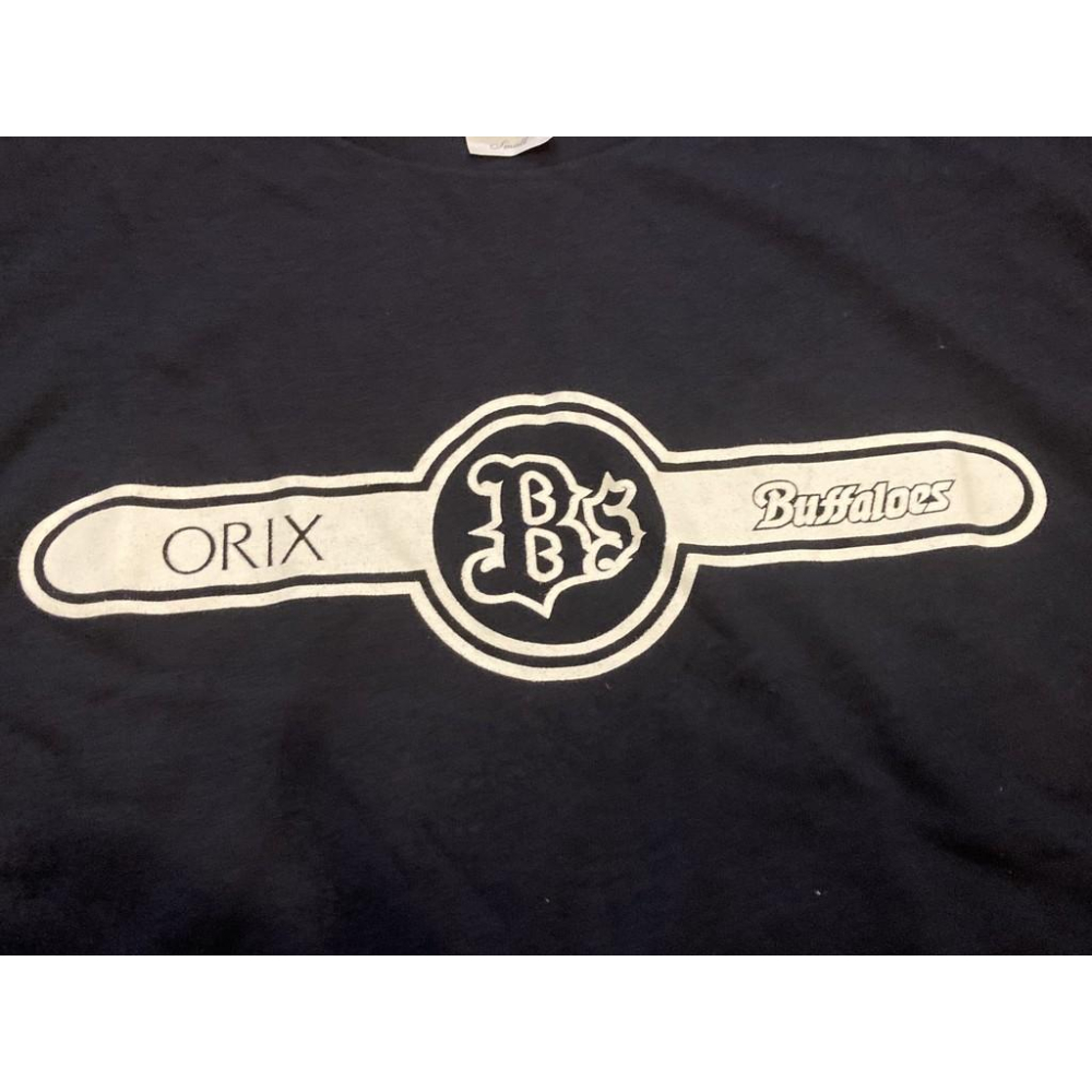 小尺寸 歐力士猛牛 深藍 棉質短T (球衣 職棒 日職 日本 NPB 棒球 棒壘 衣服 T恤 shirt)-細節圖2