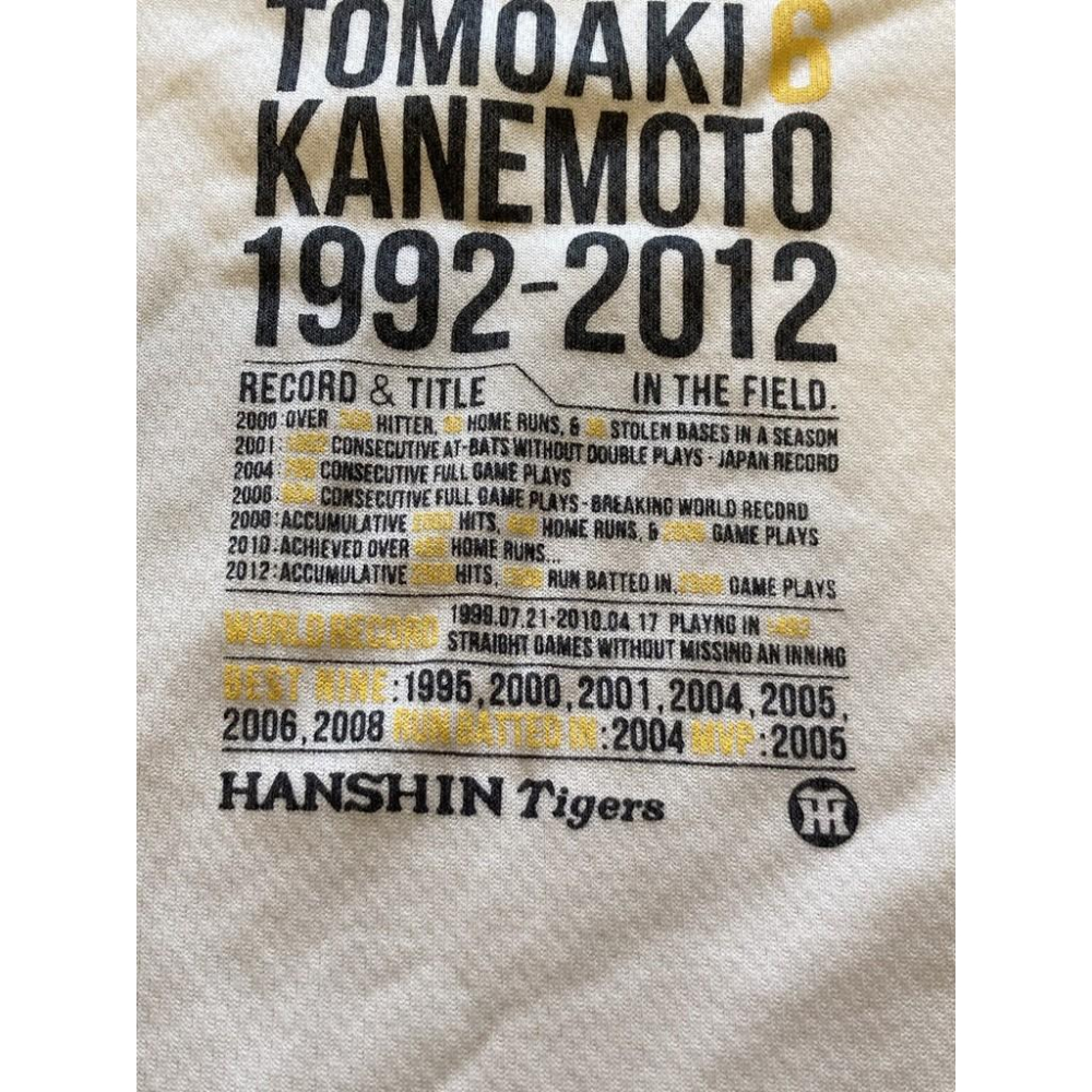 日本製 日本職棒 阪神虎 金本知憲 引退紀念 銀古聯名 排汗短T (球衣 日職 NPB 棒球 棒壘 運動 練習衣)-細節圖8