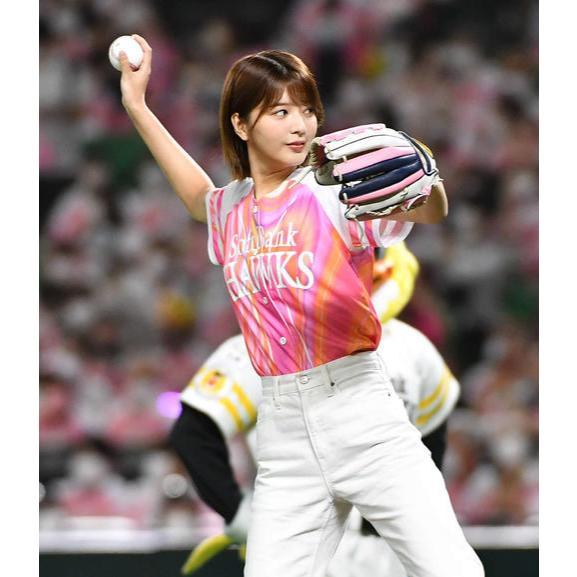 日本職棒 軟銀鷹 2022 粉紅日 女孩球衣 (應援 罩衫 日職 NPB 棒球 TAKA GIRL 女生 PINK)-細節圖3