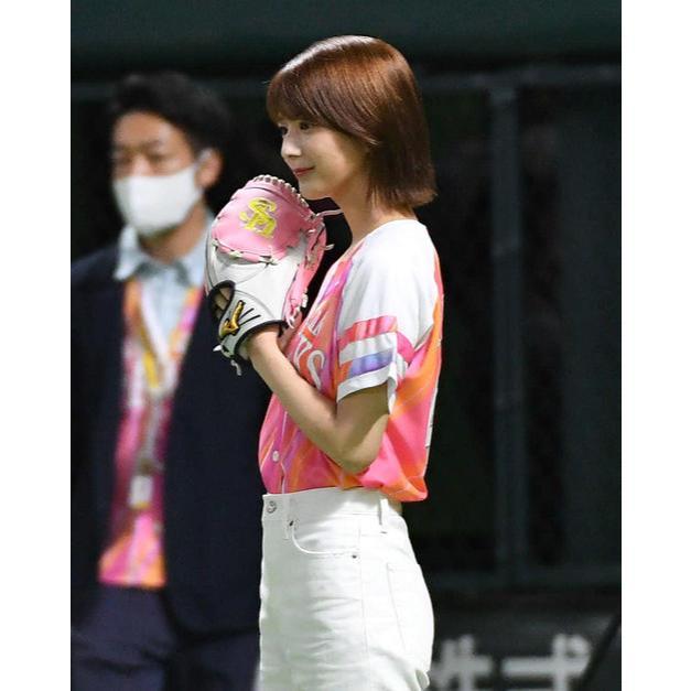 日本職棒 軟銀鷹 2022 粉紅日 女孩球衣 (應援 罩衫 日職 NPB 棒球 TAKA GIRL 女生 PINK)-細節圖7