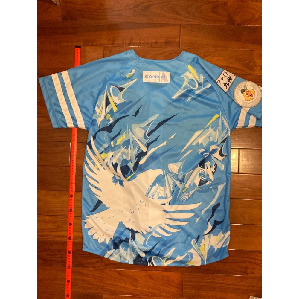 日本職棒 軟銀鷹 2022 戰鬥九州 藍老鷹 應援球衣 (罩衫 球迷 日職 NPB 棒球 壘球 棒壘 福岡)-細節圖5