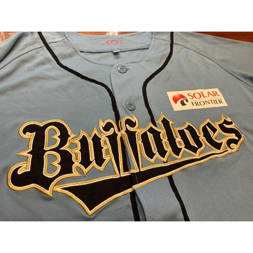 日本職棒 歐力士猛牛 刺繡 2014 大阪夏之陣 水藍 應援球衣(罩衫 日職 NPB 棒球 棒壘 天藍 電繡 富邦悍將)-細節圖6