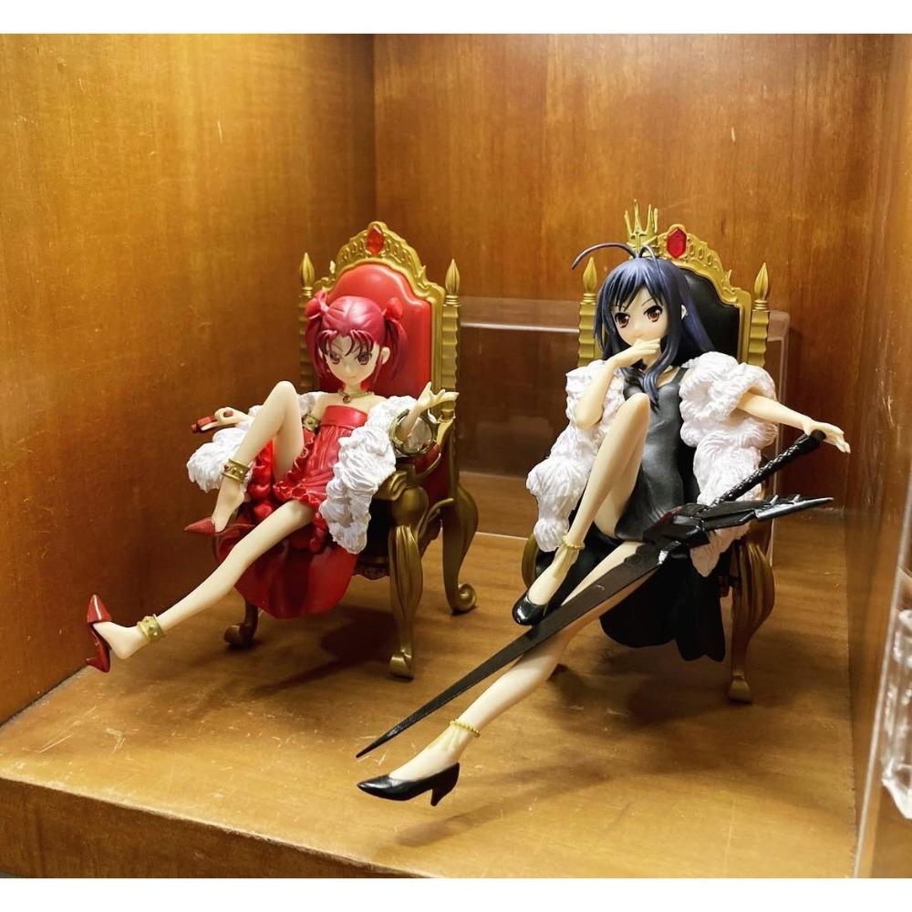 2隻合售 FuRyu 加速世界 王座 黑雪姬+仁子 景品 公仔 (坐姿 椅子 模型 pvc 黑雪公主)-細節圖2