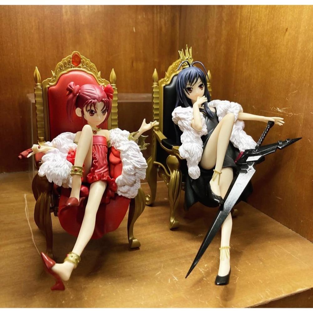 2隻合售 FuRyu 加速世界 王座 黑雪姬+仁子 景品 公仔 (坐姿 椅子 模型 pvc 黑雪公主)-細節圖3