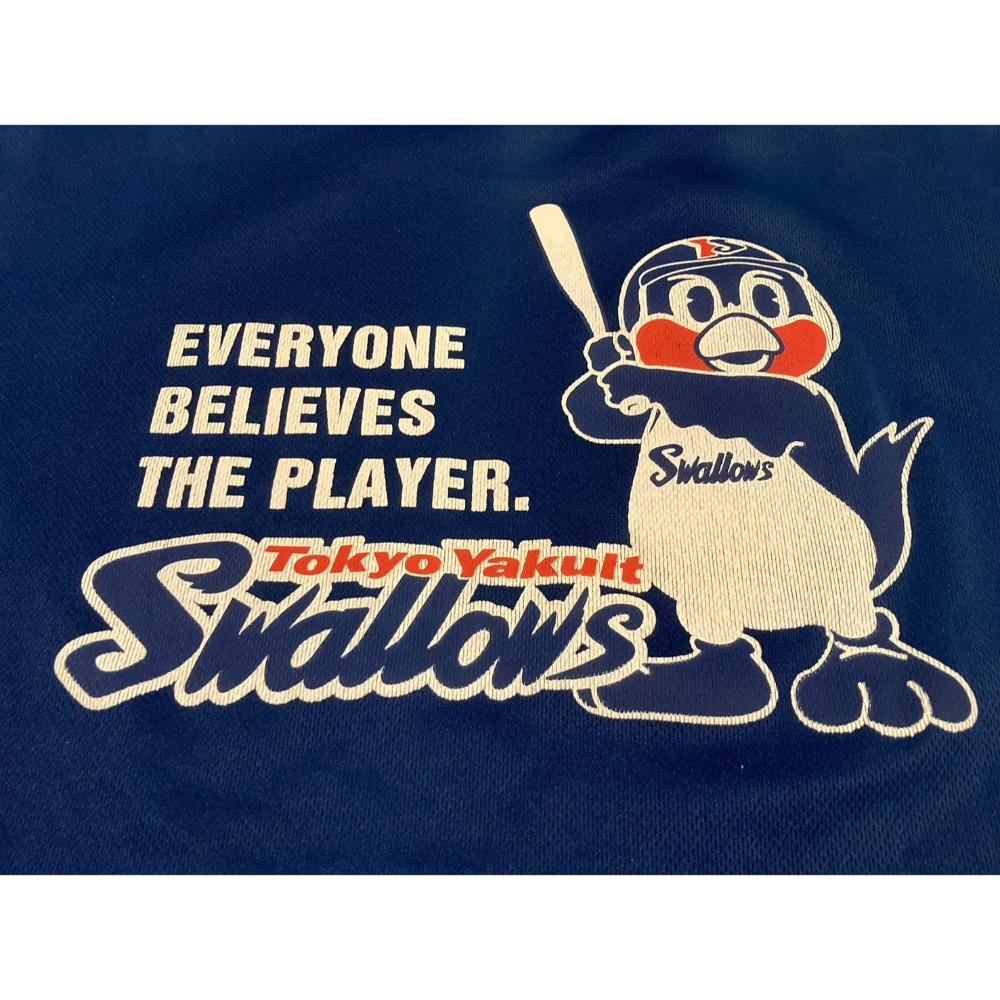 日本職棒 養樂多燕子 燕九郎打擊 ＂團結之力＂ 排汗練習衣 M (應援 短T NPB 東京 棒球 壘球 棒壘)-細節圖6