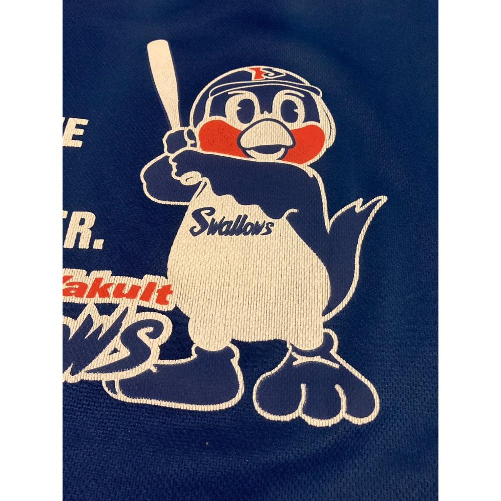 日本職棒 養樂多燕子 燕九郎打擊 ＂團結之力＂ 排汗練習衣 M (應援 短T NPB 東京 棒球 壘球 棒壘)-細節圖7