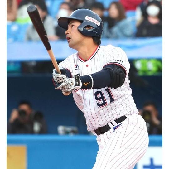 日本職棒 養樂多燕子 2017 鵜久森淳志 再見滿貫彈 印刷簽名 紀念上衣 M (短T NPB 棒球 壘球 棒壘)-細節圖3