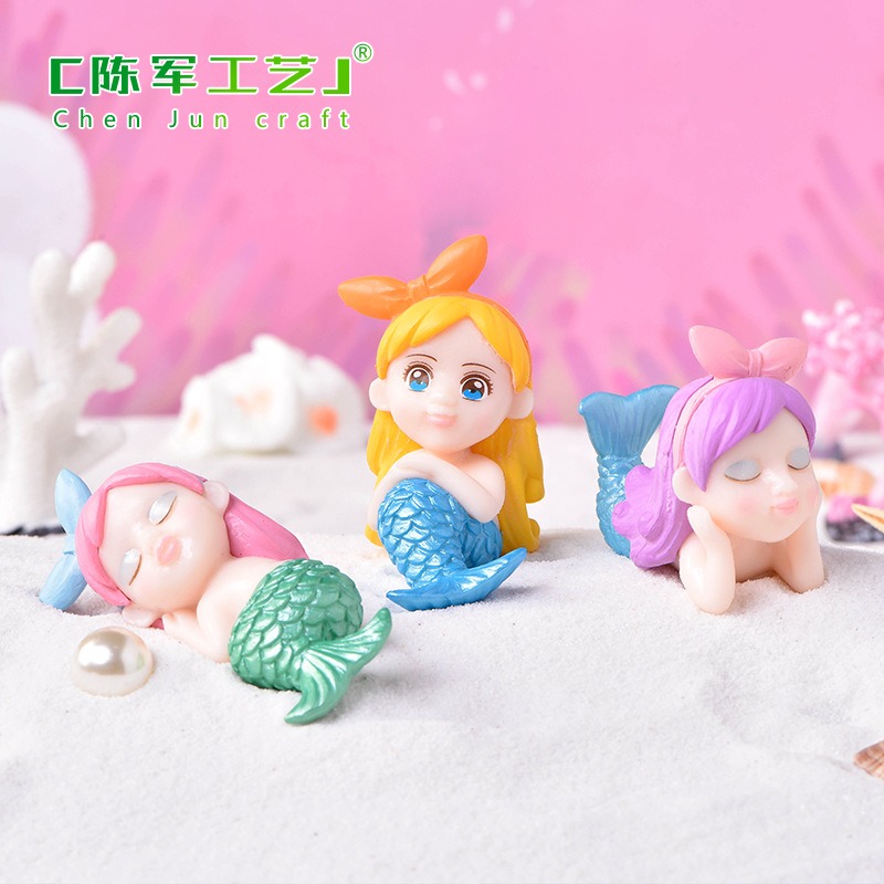 Q版嬰兒肥美人魚 魚缸造景 微景觀 造景裝飾-細節圖3