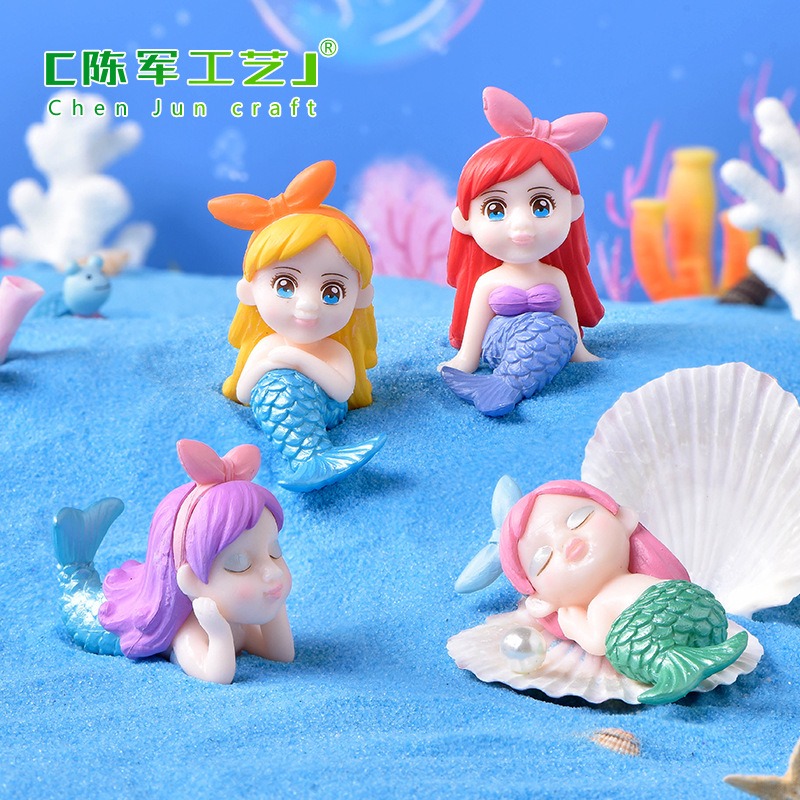 Q版嬰兒肥美人魚 魚缸造景 微景觀 造景裝飾-細節圖5