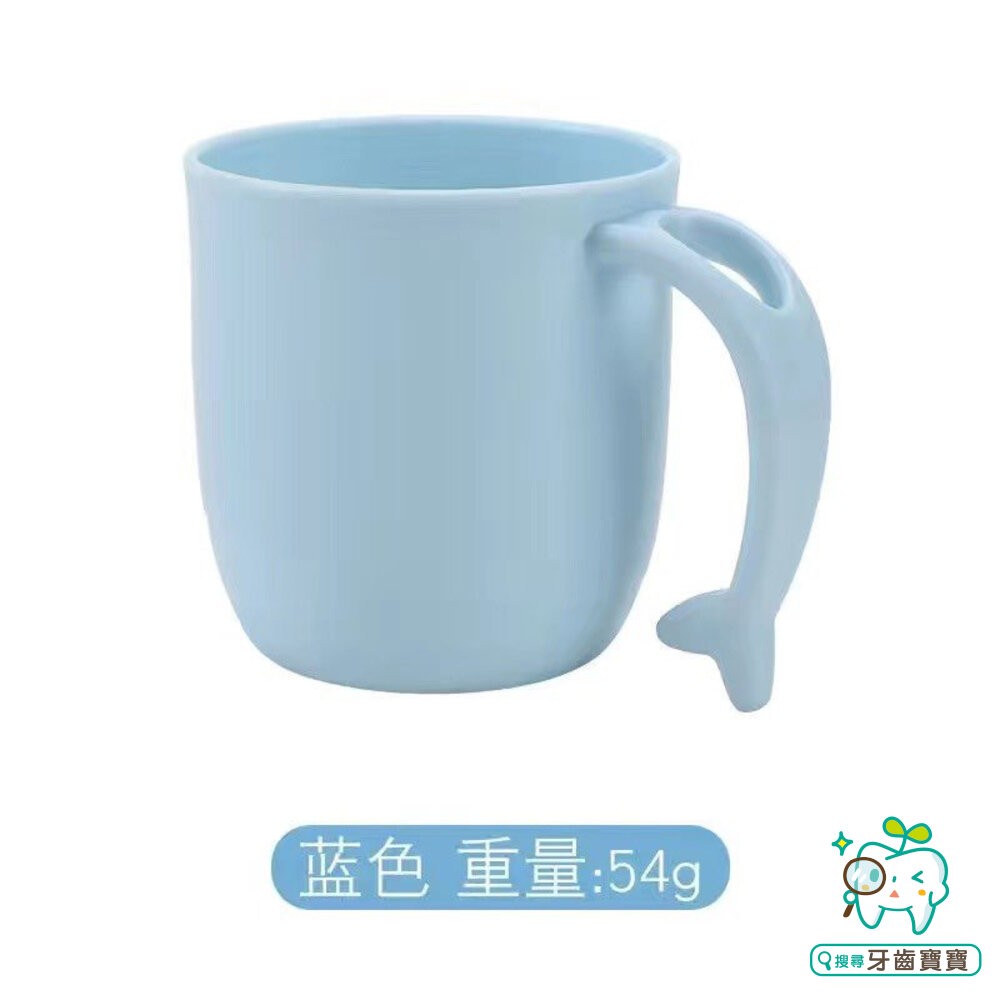 海豚造型兒童漱口杯 握把可插牙刷一入 顏色隨機-細節圖5