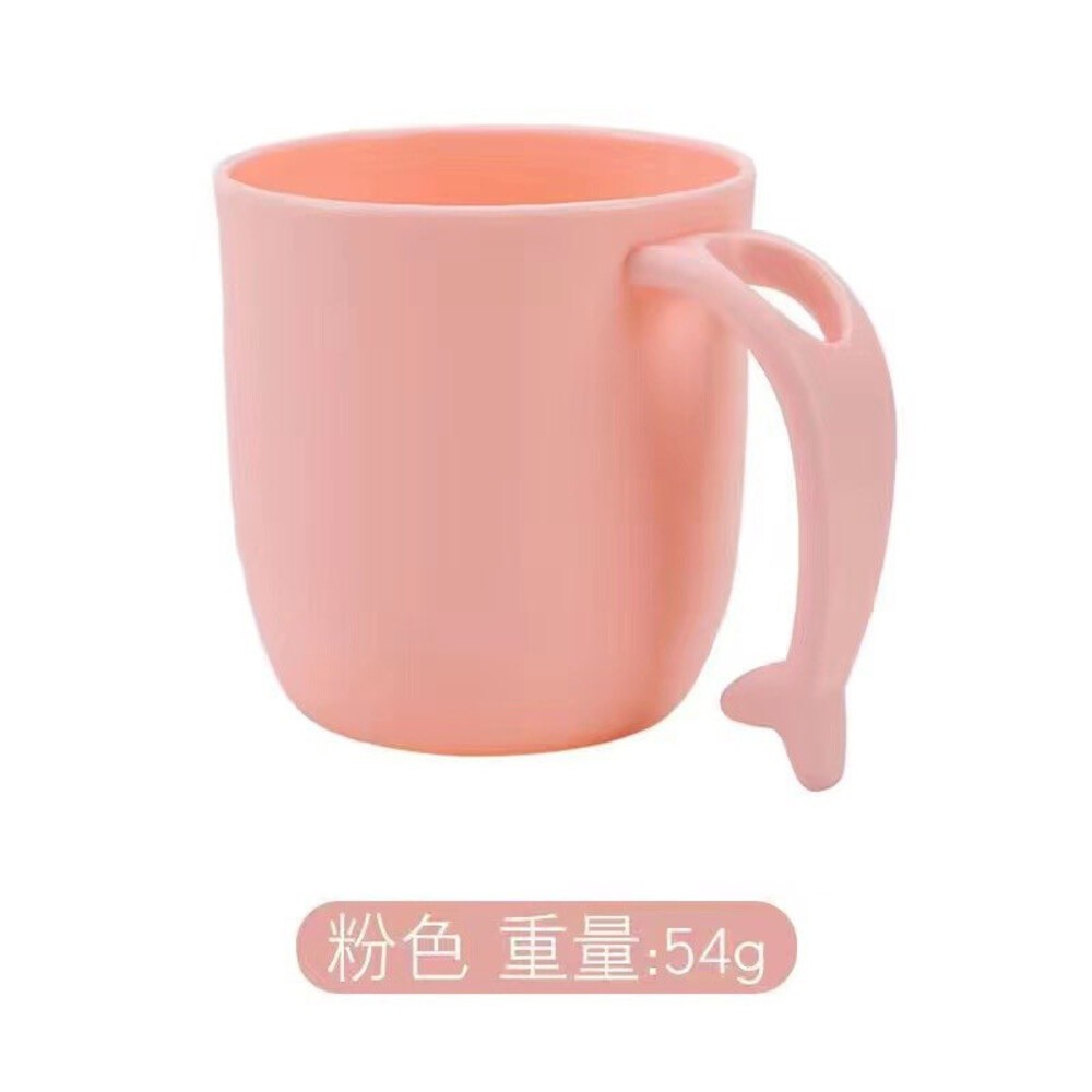 海豚造型兒童漱口杯 握把可插牙刷一入 顏色隨機-規格圖6