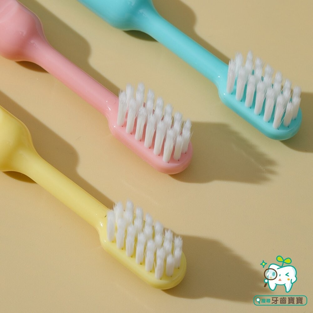 馬卡龍色 幼兒小頭超細軟毛牙刷三支入盒裝-細節圖6