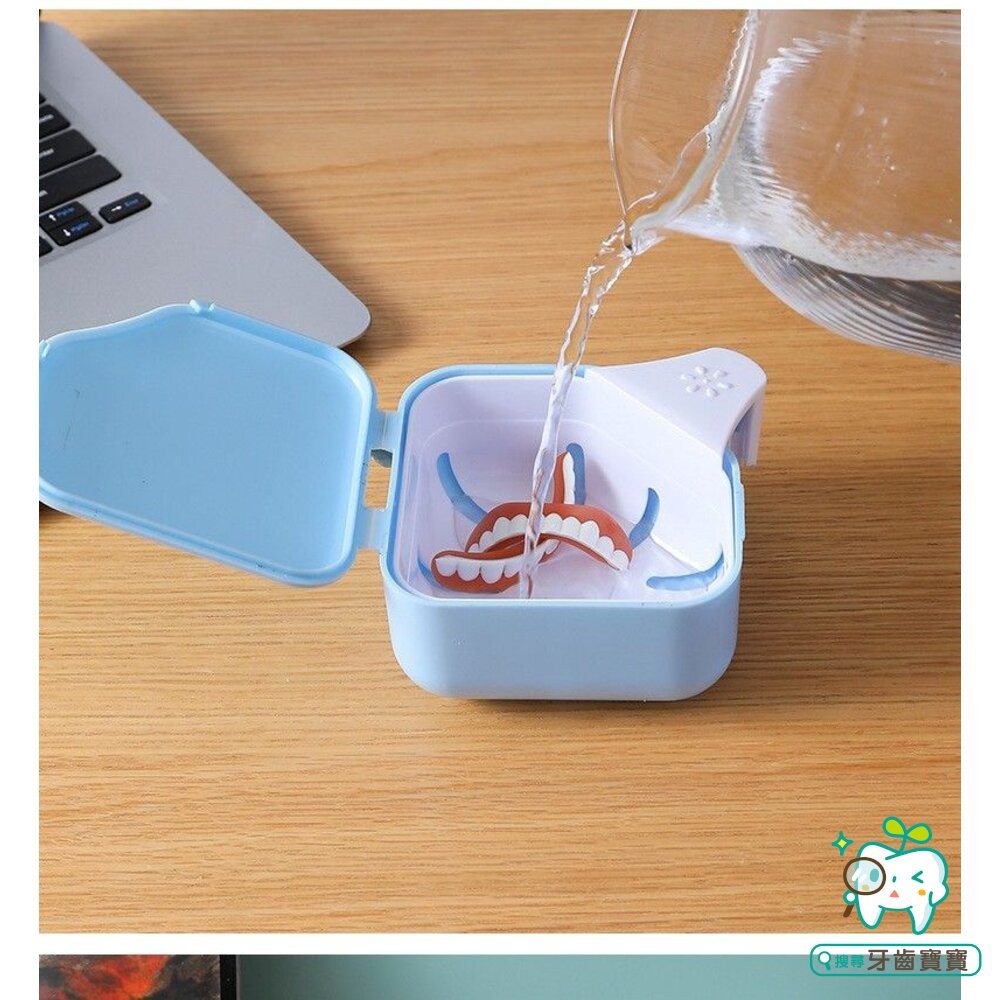 日式假牙套清潔雙層浸泡盒一入-細節圖6