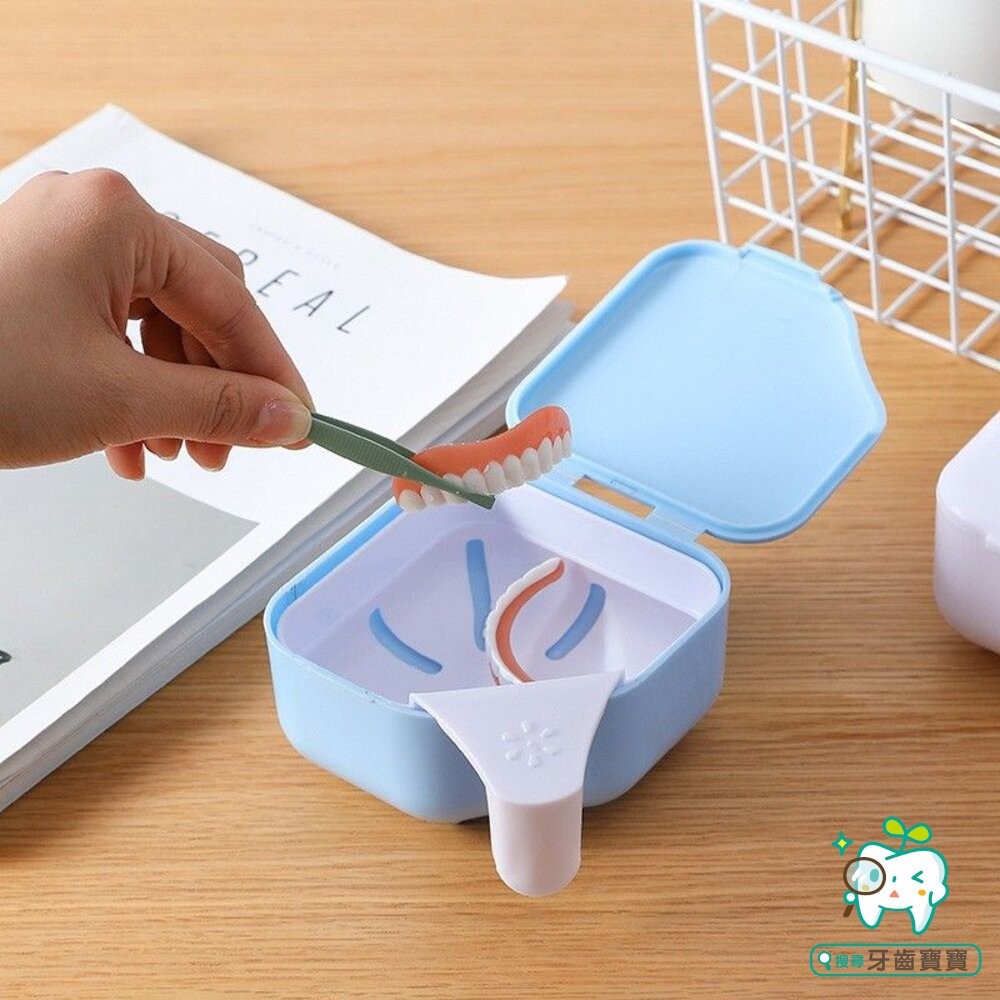 日式假牙套清潔雙層浸泡盒一入-細節圖3